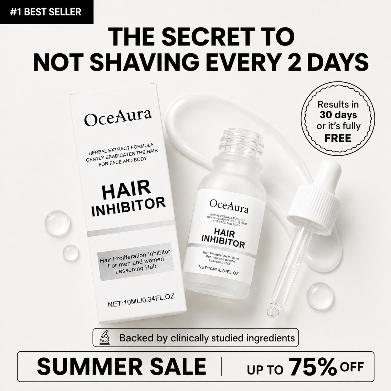 Permanent Hair Inhibition Serum Armpit Leg Arm Hair Growth Inhibitor Moisturizing Soft Skin Soothing Painless Depilatory Essence