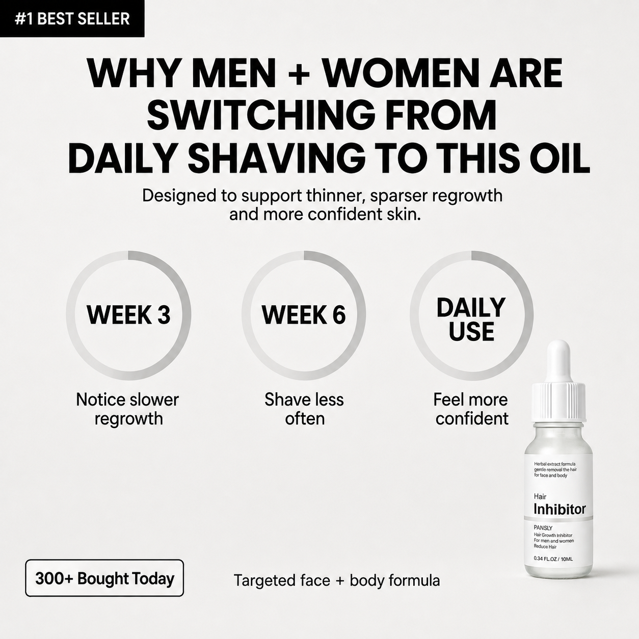 Professional Stop Hair Growth Inhibitor Serum Oil Painless Moisturizing Whitening Removal Non-irritating Skin Care Body Beauty